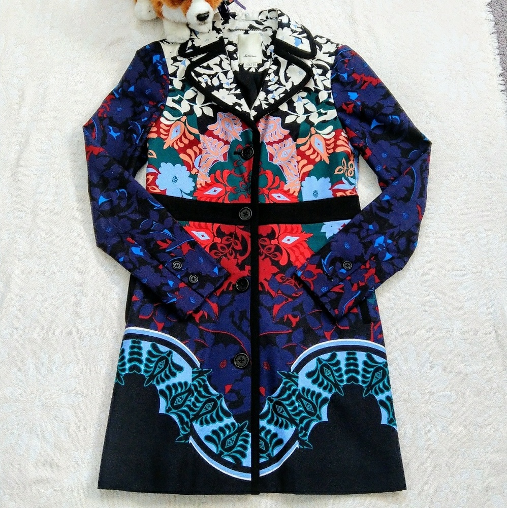 NWOT NEW Anthropologie Elevenses Coat Florilege